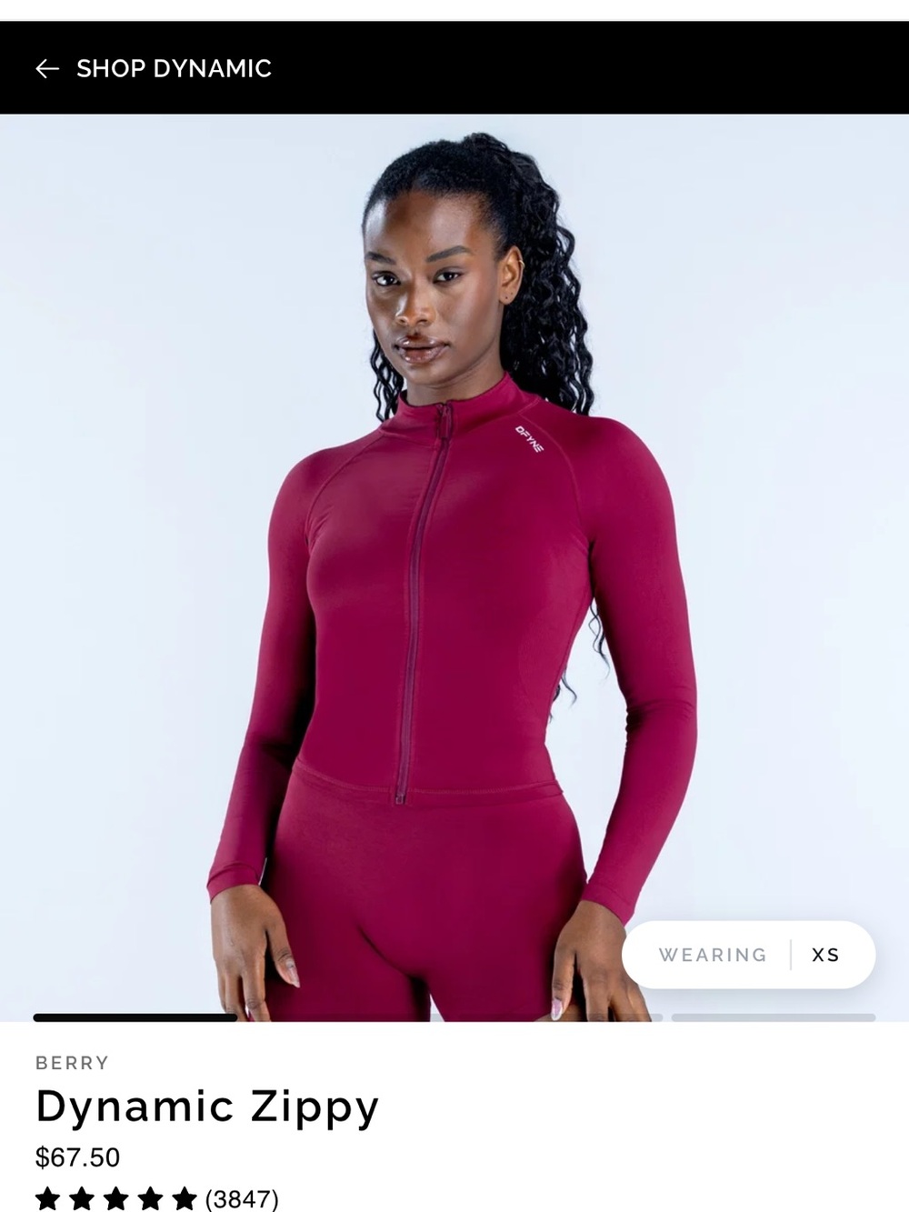Dynamic Zippy Long-Sleeve Top - Berry by Dynamic